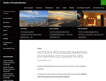 Tablet Screenshot of hoteisepousadasbaratas.com